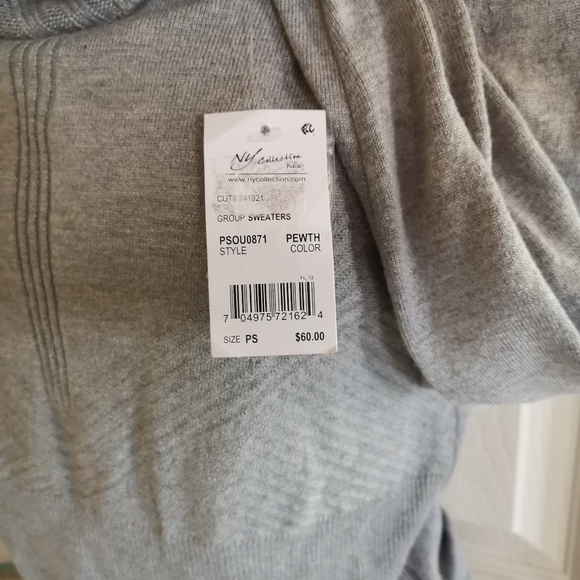 NY Collection Petite Grey Sweater - Picture 4 of 5